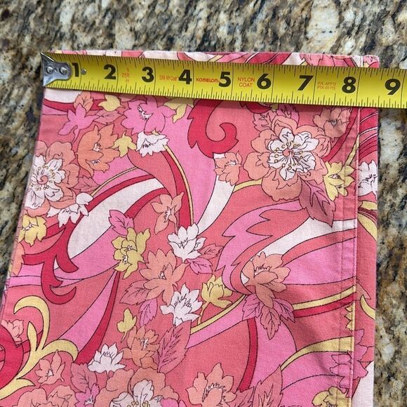 Talbots Stretch Cotton Blend Floral Print Straight Leg High Rise Pants Size 8 - Picture 8 of 9